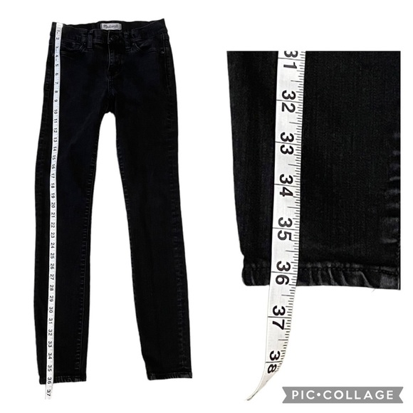 Madewell Skinny Skinny Faded Black Jeans - Sz 26 - Picture 10 of 13